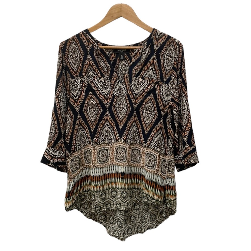 Flowy patterned top Nine West Sz M